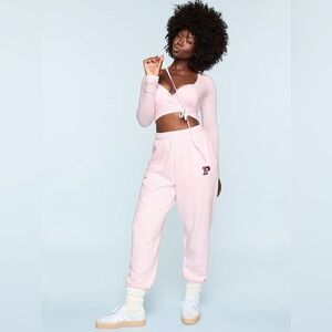 VICTORIA SECERT LONG SLEEVE WRAP TOP - PINK SIZE XL (NEW WITH TAGS) A16